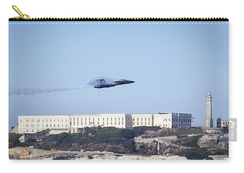 Blue Angels Zip Pouch featuring the photograph Blue Angels Alcatraz by Gary Geddes