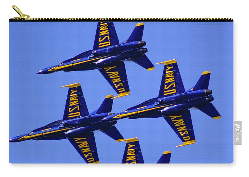 Airshows Zip Pouch featuring the photograph Blue Angels by Bill Gallagher