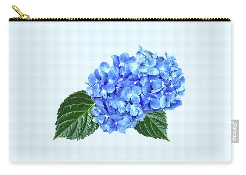 Hydrangea Zip Pouch featuring the photograph Blue Hydrangea by Susan Savad