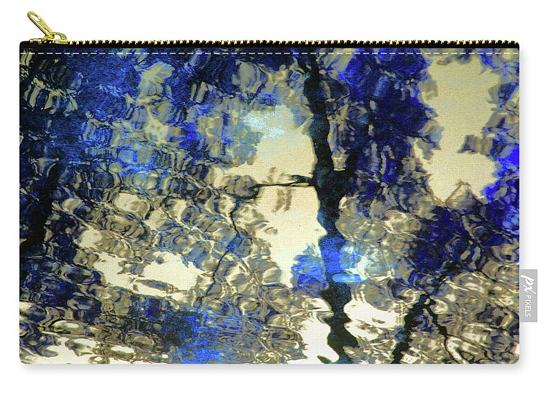 Water Zip Pouch featuring the photograph Blue Reflections by Carolyn Stagger Cokley