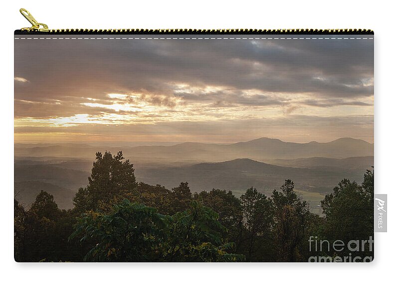 Blue Ridge Zip Pouch featuring the photograph Blue Ridge Sunrise by Jane Axman