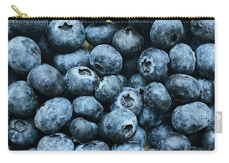 Blueberries Zip Pouch featuring the photograph Blueberries Waiting For Jam by Alida M Haslett