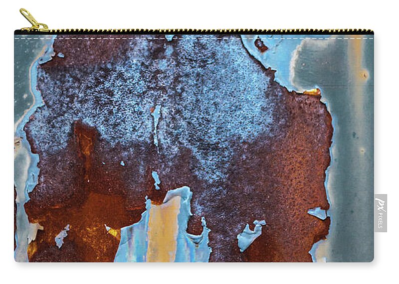 Clev Zip Pouch featuring the photograph Blues and Rust by Stewart Helberg