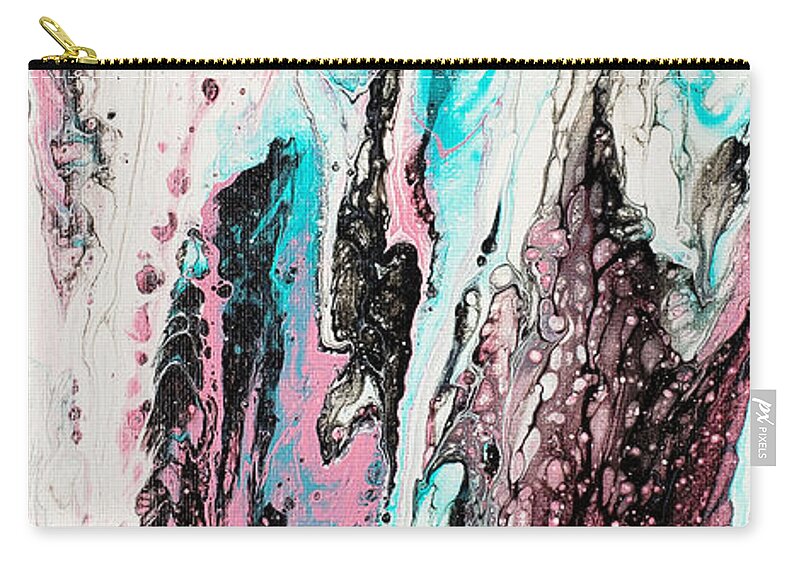 Abstract Zip Pouch featuring the painting Blush by Christine Bolden