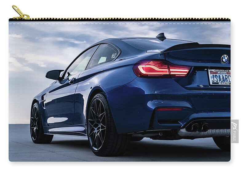 Bmw Zip Pouch featuring the photograph Bmw M4 by David Whitaker Visuals