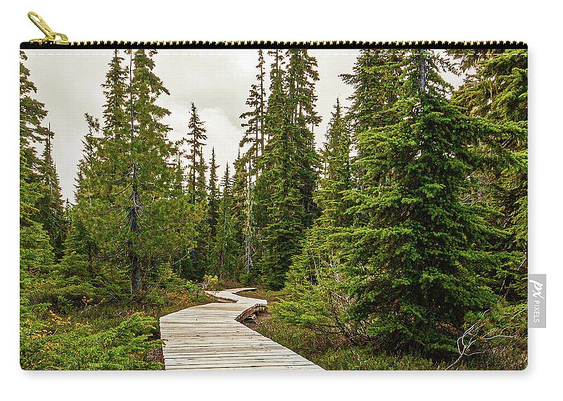 Landscapes Zip Pouch featuring the photograph Boardwalk by Claude Dalley