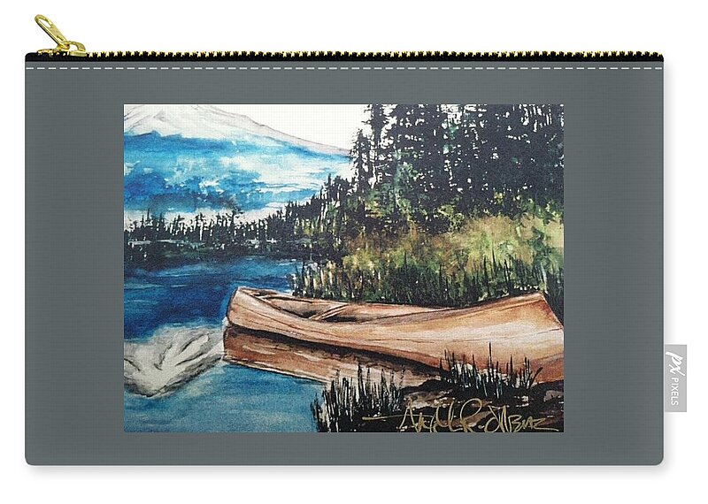  Carry-all Pouch featuring the painting Boat by Angie ONeal