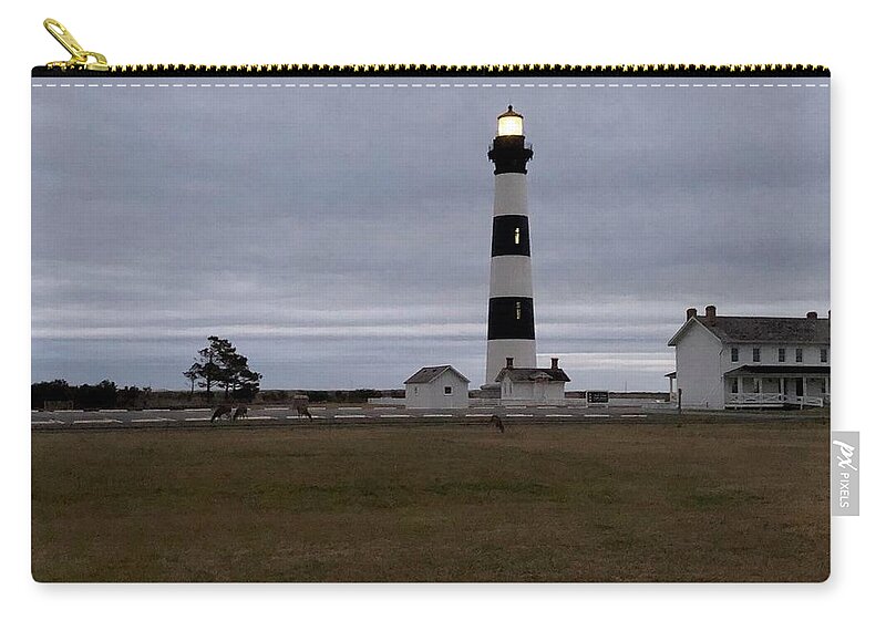 Obx Zip Pouch featuring the photograph Bodie Lighthouse by Barbara Ann Bell