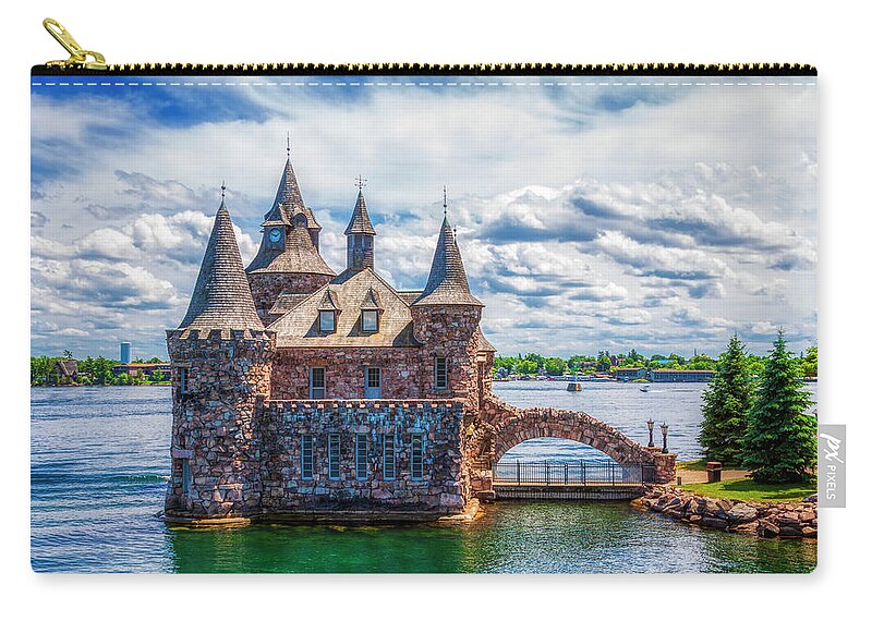 Boldt Castle Carry-all Pouch featuring the photograph Boldt Castle on St. Laurence river, Ontario, Canada by Tatiana Travelways