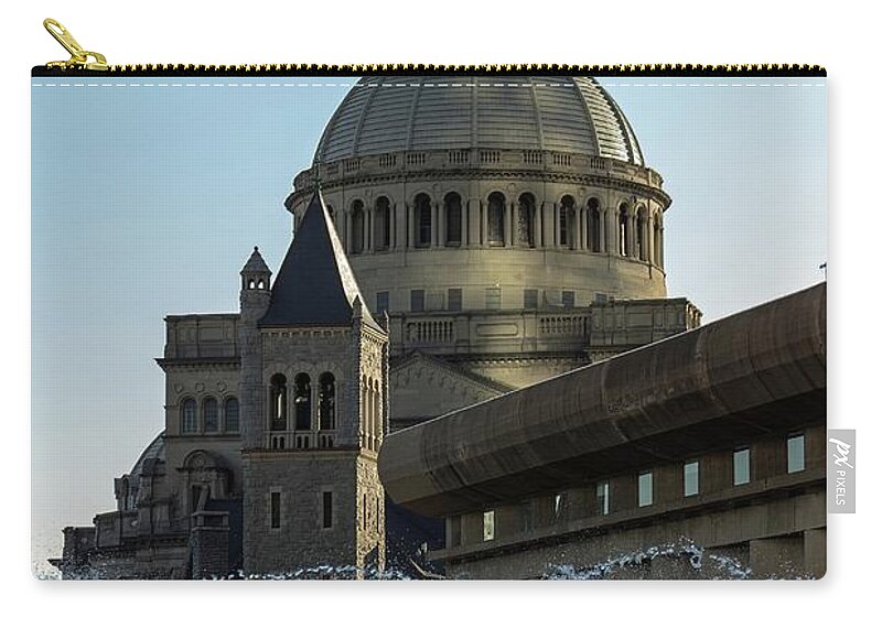 Boston Zip Pouch featuring the photograph Boston on a Hot Summer Day by Roberta Byram