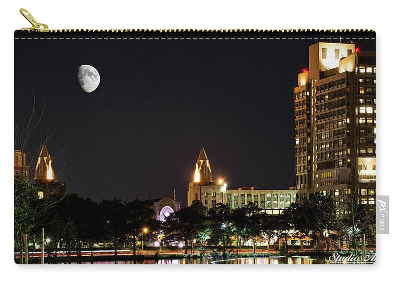  Zip Pouch featuring the photograph Boston University by Studio Angelo