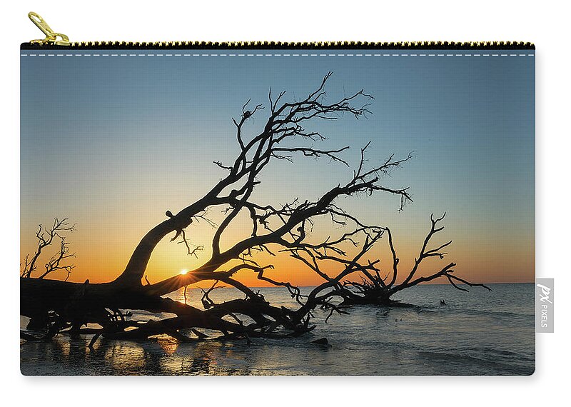 Seashell Zip Pouch featuring the photograph Botany Bay Sunrise-3 by John Kirkland