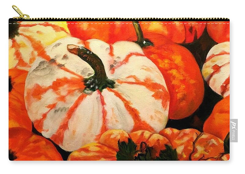 Fall Carry-all Pouch featuring the painting Bountiful Harvest by Juliette Becker