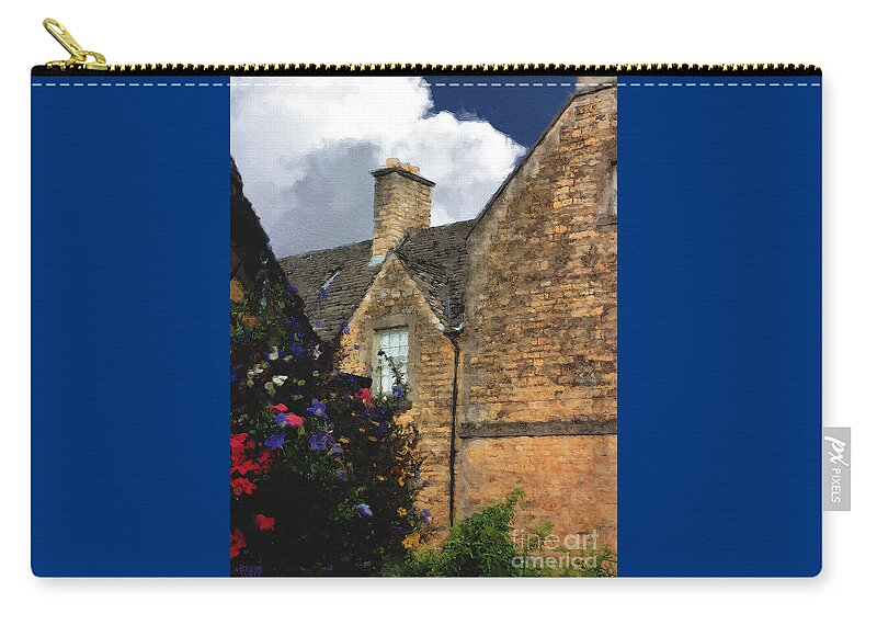 Bourton-on-the-water Carry-all Pouch featuring the photograph Bourton Back Alley by Brian Watt