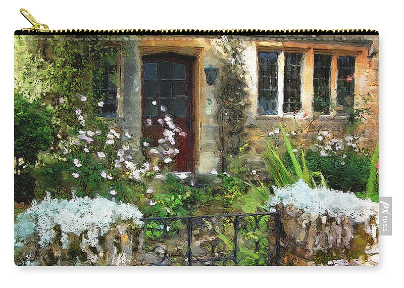 Bourton-on-the-water Carry-all Pouch featuring the photograph Bourton Front Gate by Brian Watt