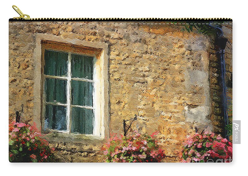 Bourton-on-the-water Carry-all Pouch featuring the photograph Bourton Window by Brian Watt