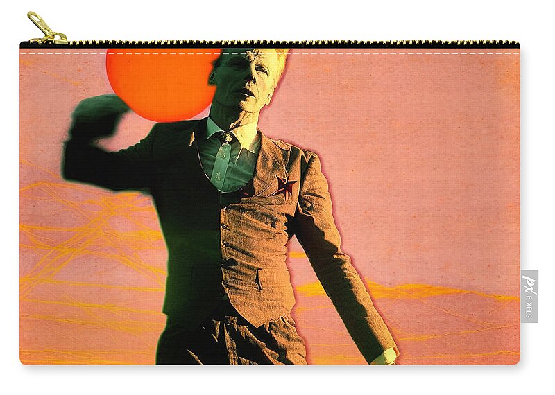 Figurative Zip Pouch featuring the digital art Bowiesque 15 by Craig Boehman
