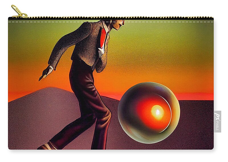 Figurative Zip Pouch featuring the digital art Bowiesque 28 by Craig Boehman