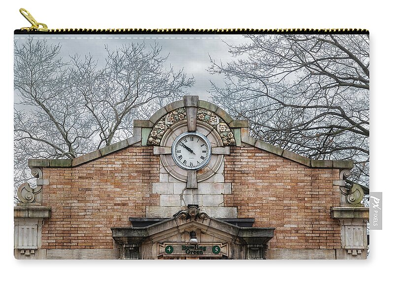 Bowling Green Zip Pouch featuring the photograph Bowling Green Subway Station by Cate Franklyn