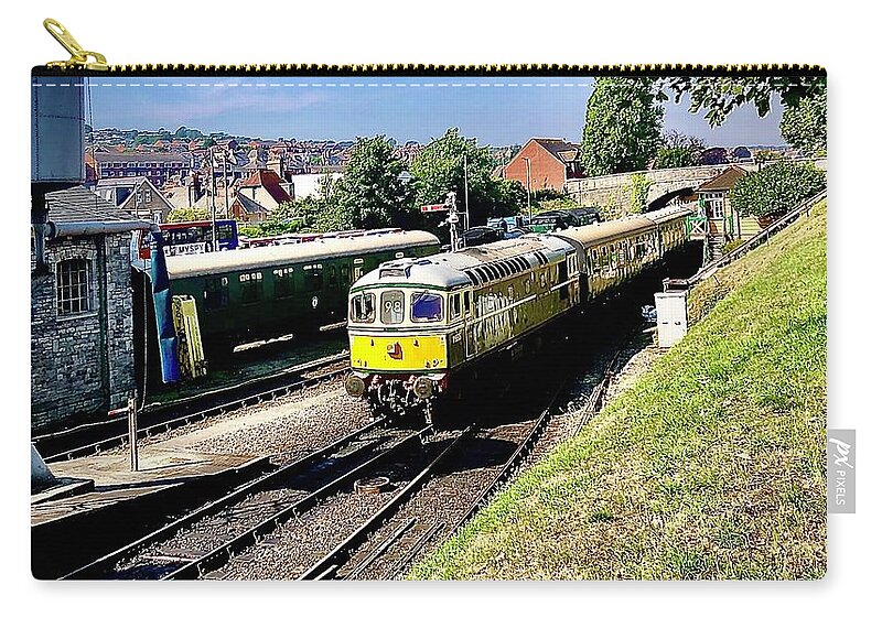  Zip Pouch featuring the photograph British Rail Class 33 Crompton No. 33012 / D6515 #1 by Gordon James