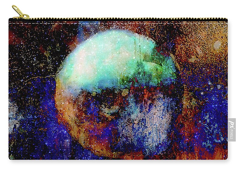 World Zip Pouch featuring the painting Brave New World by Neece Campione