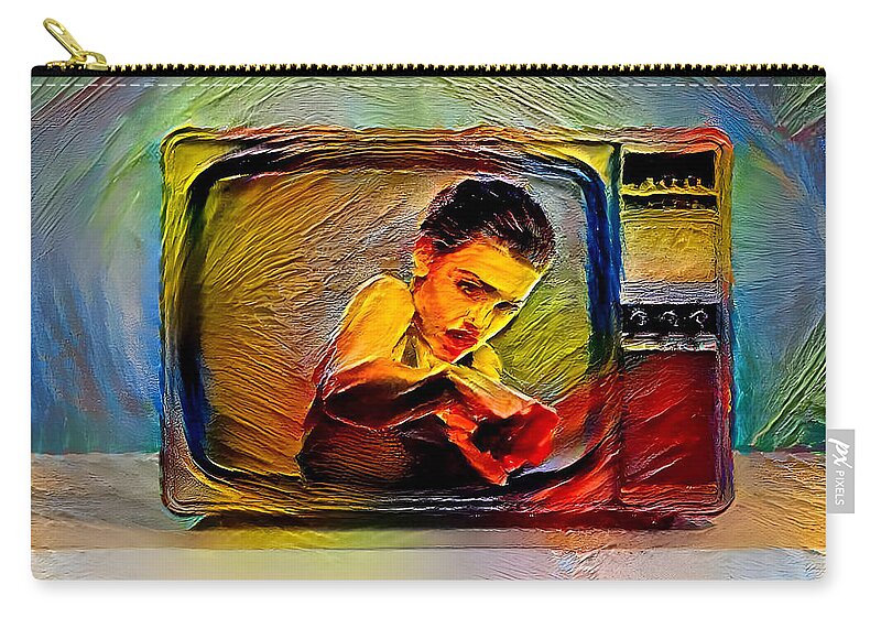 Breaking Zip Pouch featuring the mixed media Break on through by Frederick Cook