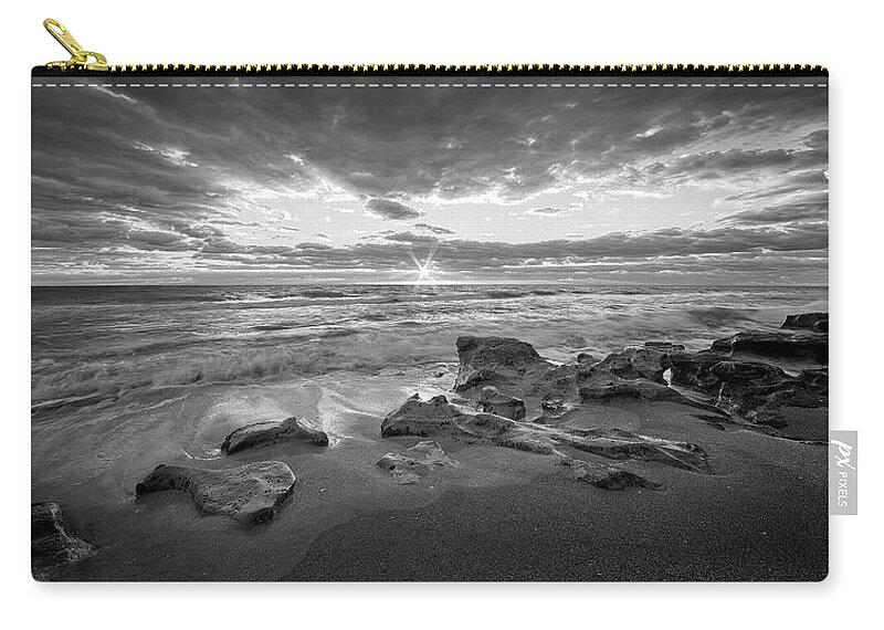 Nature Zip Pouch featuring the photograph Breaking Storm Clouds II by Steve DaPonte