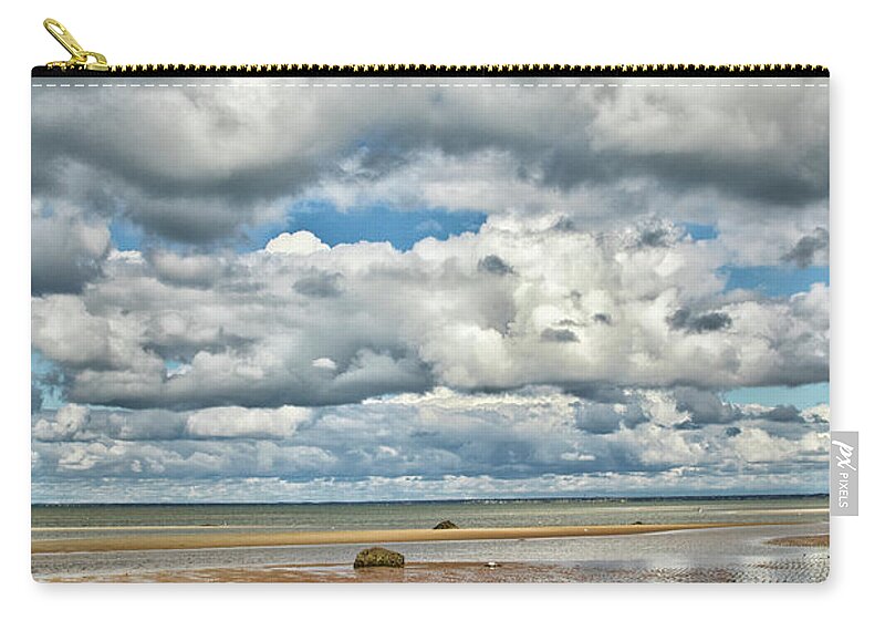 Brewster Zip Pouch featuring the photograph Breakwater Beach by Tom Kelly