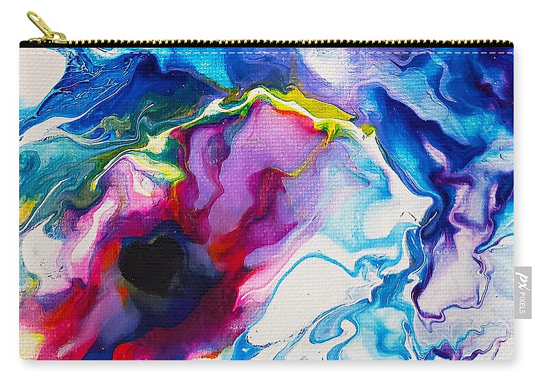 Abstract Carry-all Pouch featuring the painting Breathe by Christine Bolden