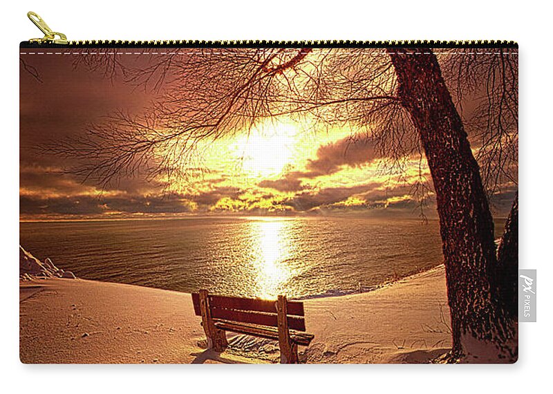 Fineart Zip Pouch featuring the photograph Bridging the Distance by Phil Koch