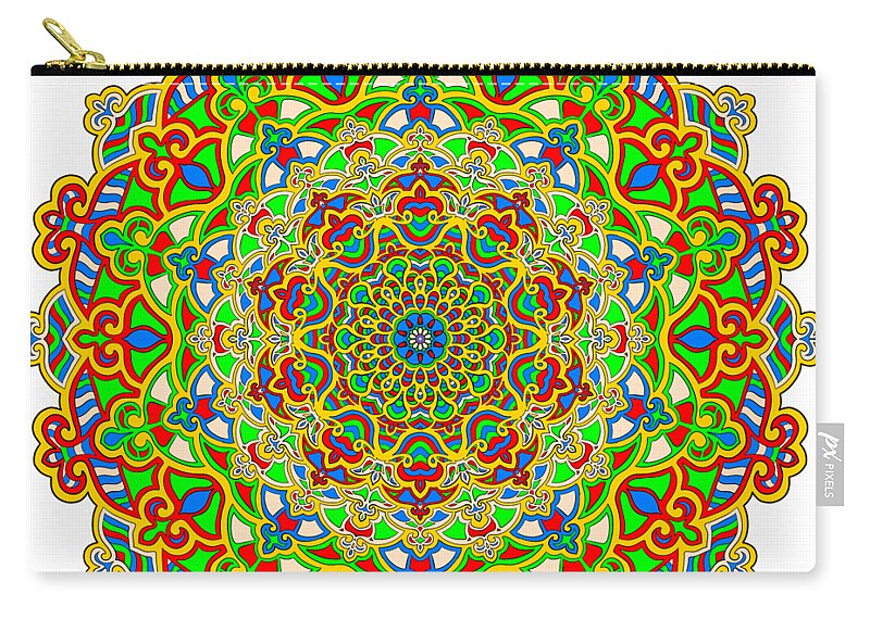 Bright Zip Pouch featuring the digital art Bright by Gaile Griffin Peers