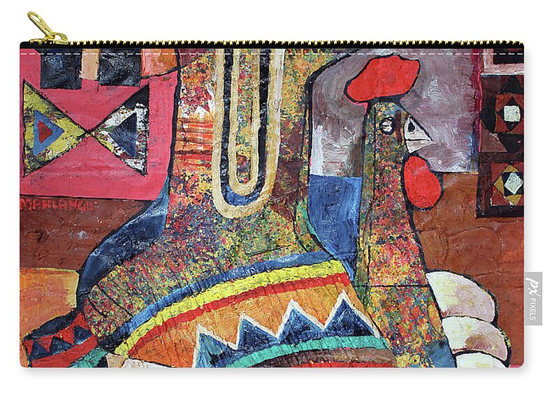  Carry-all Pouch featuring the painting Bright Sunny Day by Speelman Mahlangu