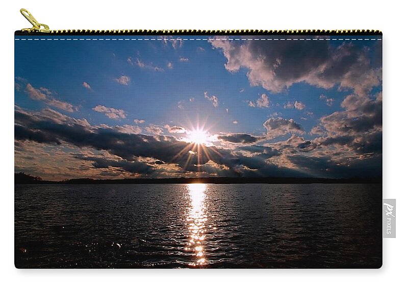Sunset Zip Pouch featuring the photograph Brilliant Sun by Mary Walchuck