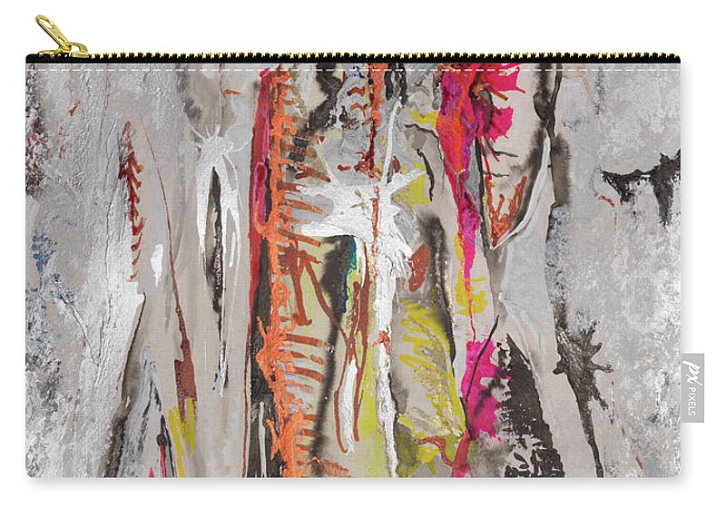  Zip Pouch featuring the painting Bruised But Not Broken by Relique Dorcis