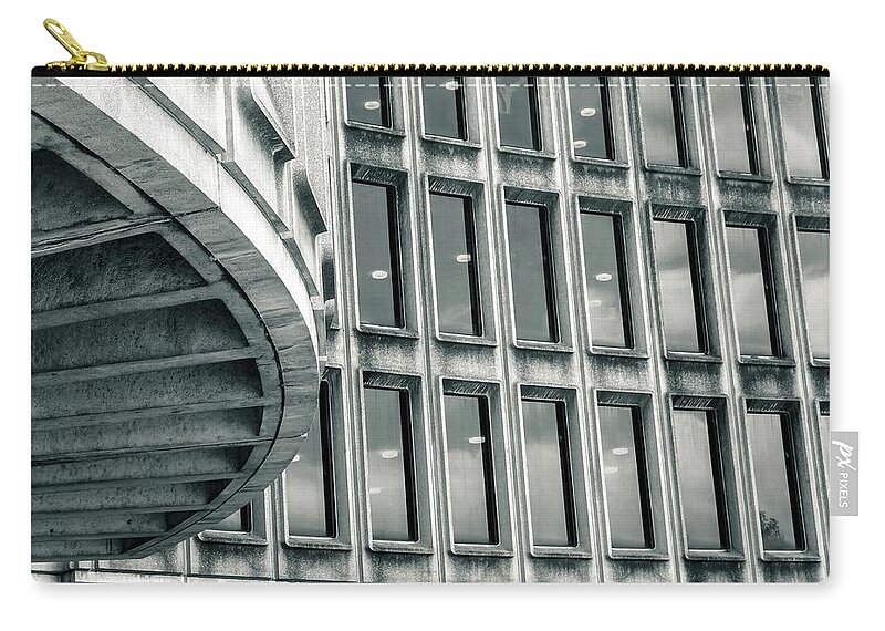 Architecture Zip Pouch featuring the photograph Brutalist View by Christopher Brown