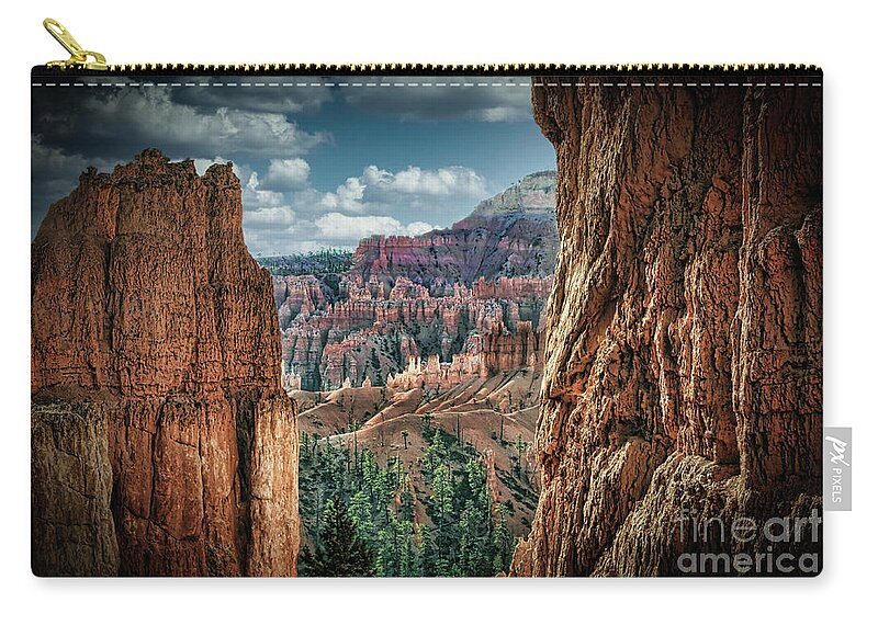 National Park Zip Pouch featuring the photograph Bryce Canyon Classic View by Chuck Kuhn