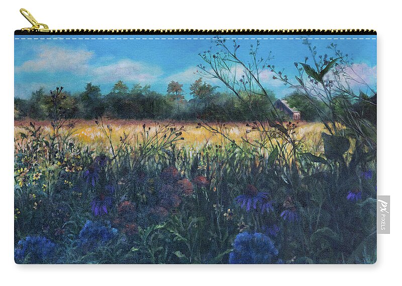 Weeds Carry-all Pouch featuring the painting Buckeye Woods, Late Summer by Carol Klingel