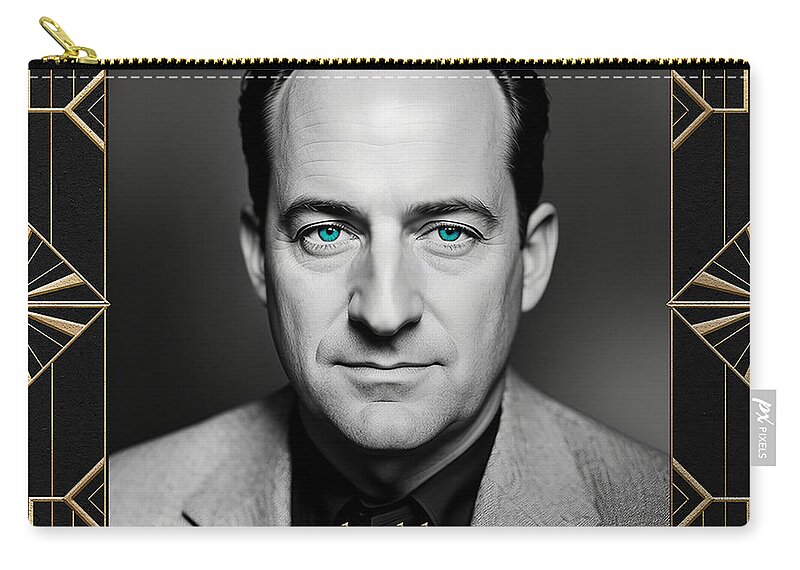  Zip Pouch featuring the photograph Bud Abbott by Don CLAI