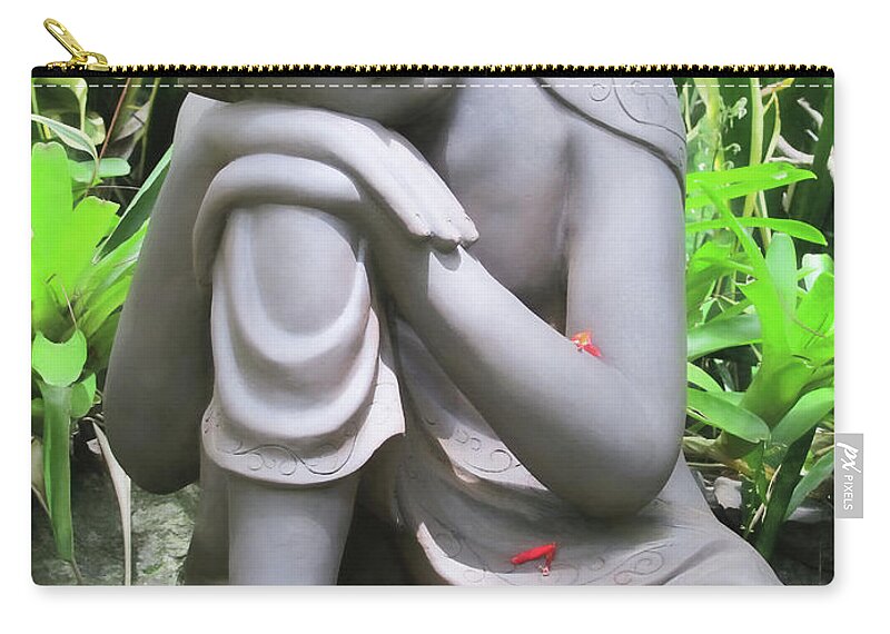 Hawaii Zip Pouch featuring the photograph Buddha 4 by Dawn Eshelman