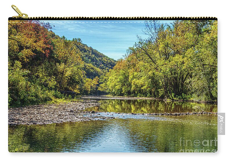 Buffalo National River Zip Pouch featuring the photograph Buffalo National River At Ponca by Jennifer White