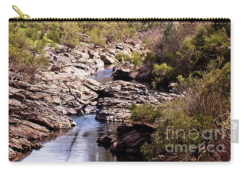 River Zip Pouch featuring the photograph Buffalo River by Linda Lees