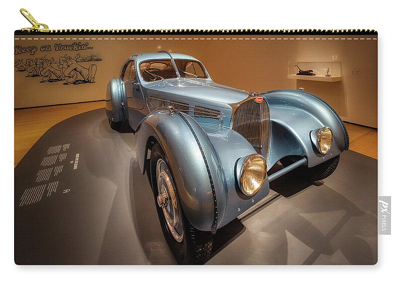 Bugatti Zip Pouch featuring the photograph Bugatti type 57 - 1936 by Micah Offman