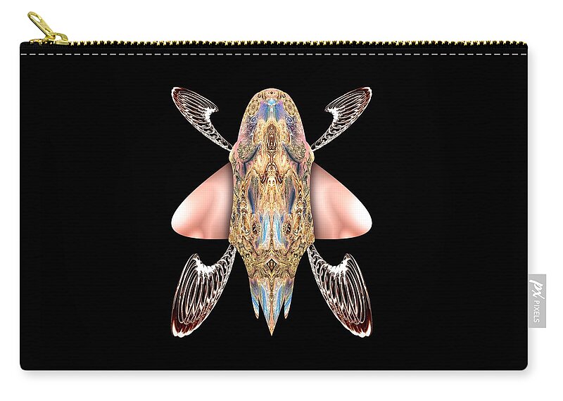Insects Carry-all Pouch featuring the digital art Bugs Nouveau I by Tom McDanel