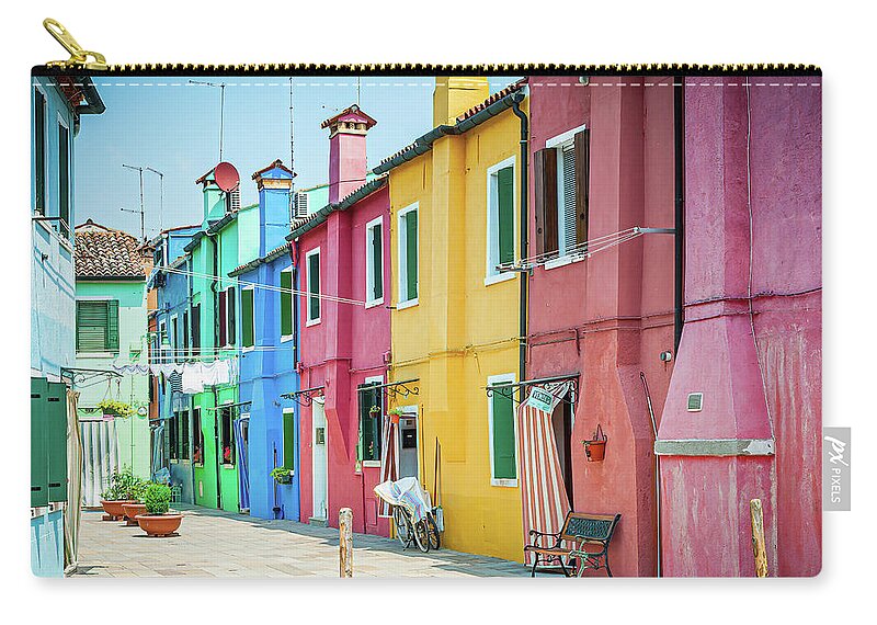 Venice Zip Pouch featuring the photograph Burano by Marla Brown