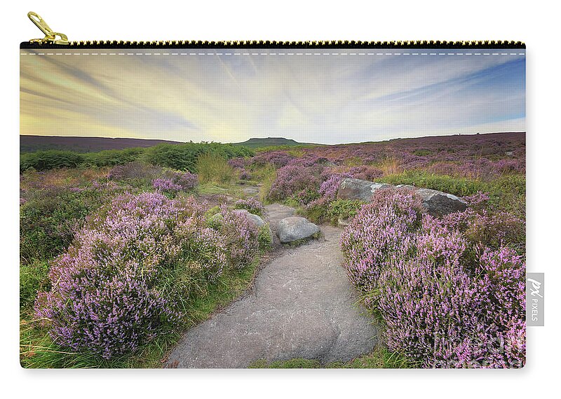 Sky Zip Pouch featuring the photograph Burbage Edge 13.0 by Yhun Suarez