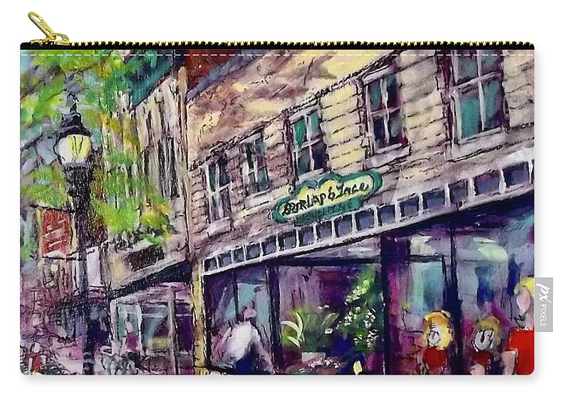 Painting Zip Pouch featuring the painting Burlap and Lace by Les Leffingwell