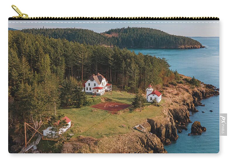 Lighthouse Carry-all Pouch featuring the photograph Burrows Island Lighthouse #2 by Michael Rauwolf