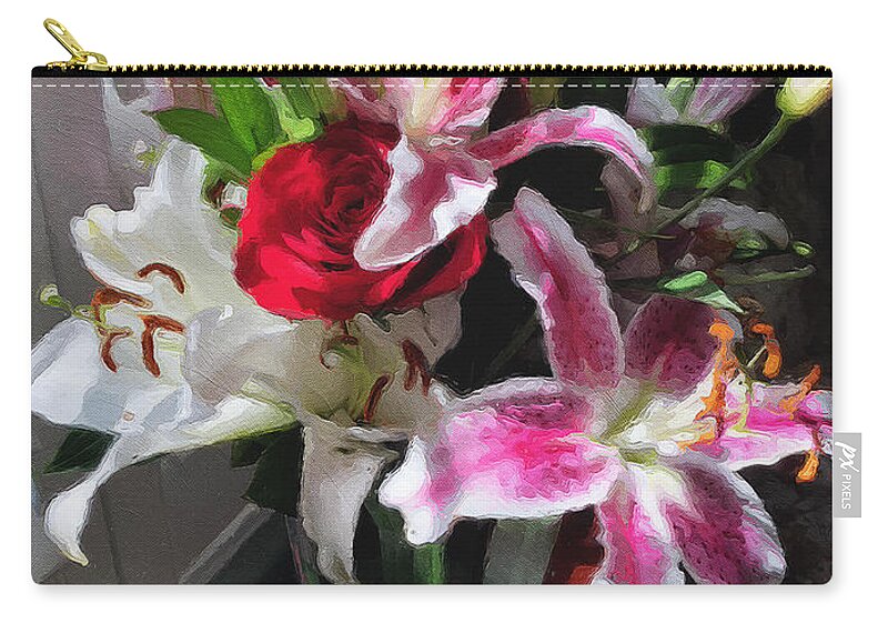 Flowers Carry-all Pouch featuring the photograph Bursting Forth by Brian Watt