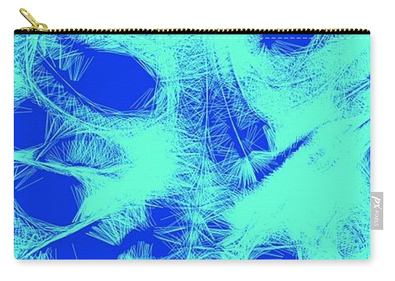 Butterfly Carry-all Pouch featuring the digital art Buterfly blue by Ljev Rjadcenko