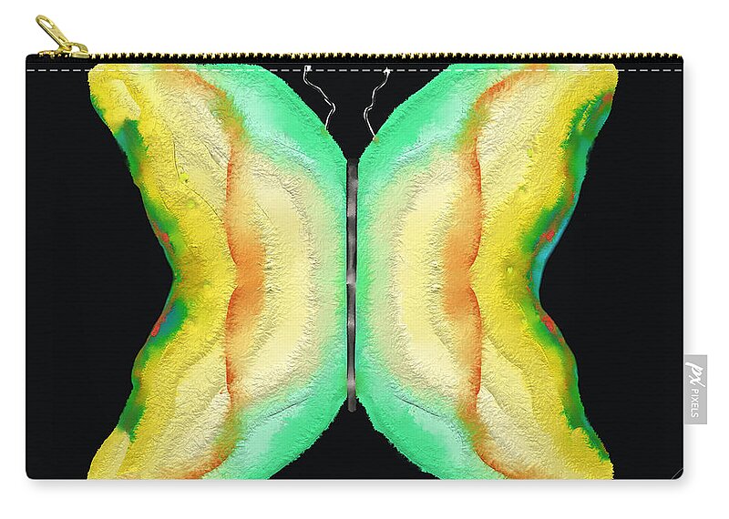 Art Zip Pouch featuring the digital art Butterfly - Lepidoptera by SC Heffner